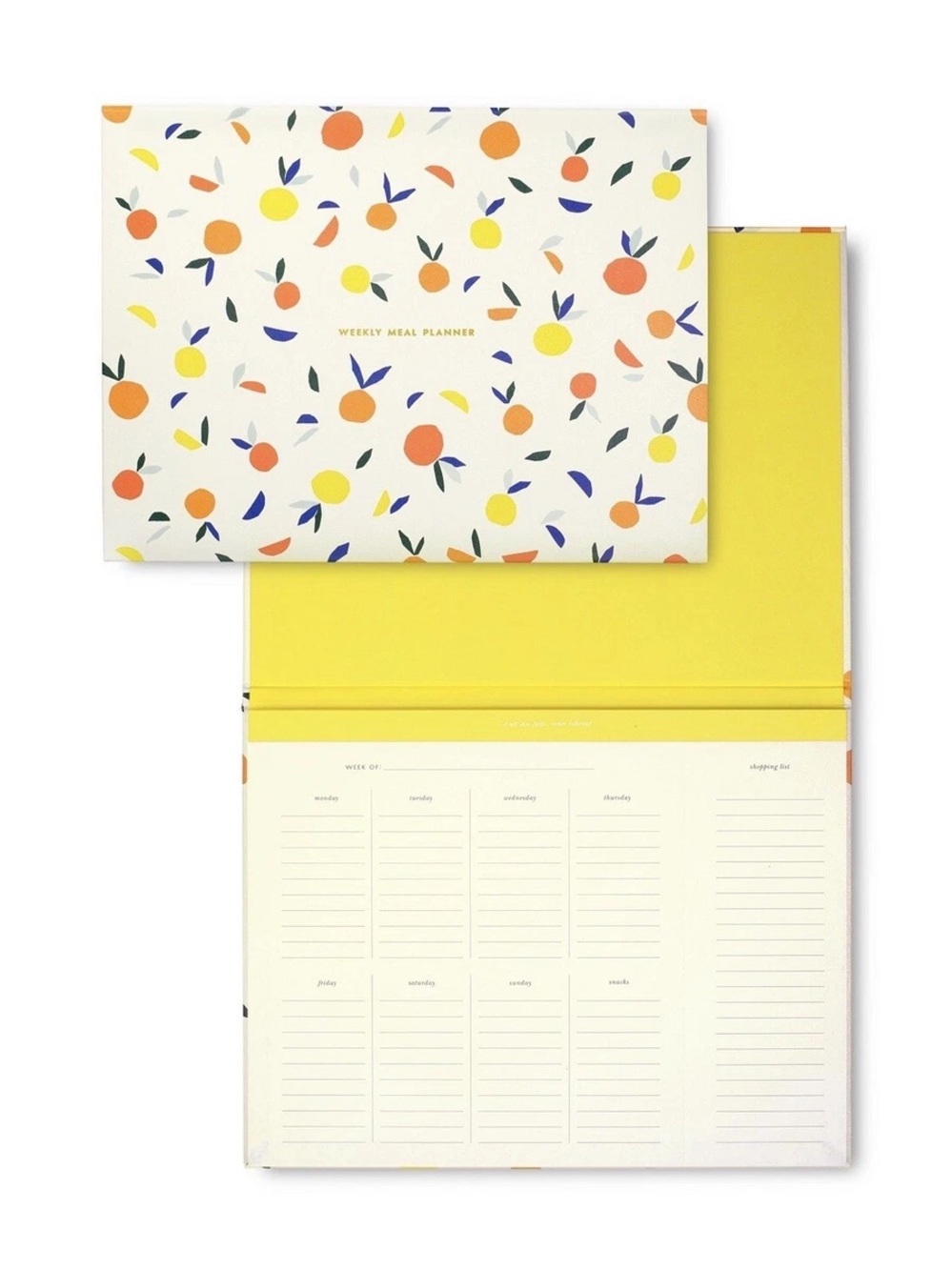 NEW Kate Spade Weekly Meal Planner Notepad - Citrus Pattern Oranges 🍊